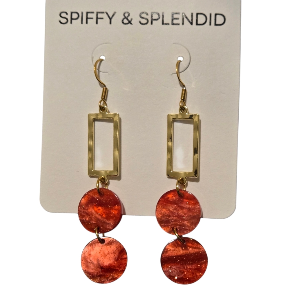 The Holly Shimmer Red Dangle Earrings